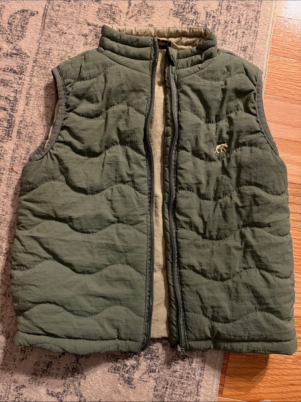 Bearpaw Toddler Tan Khaki Quilted Puffer Vest